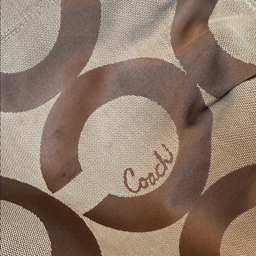 Coach Brown and Tan Signature Shoulder Bag - Picture 11 of 13